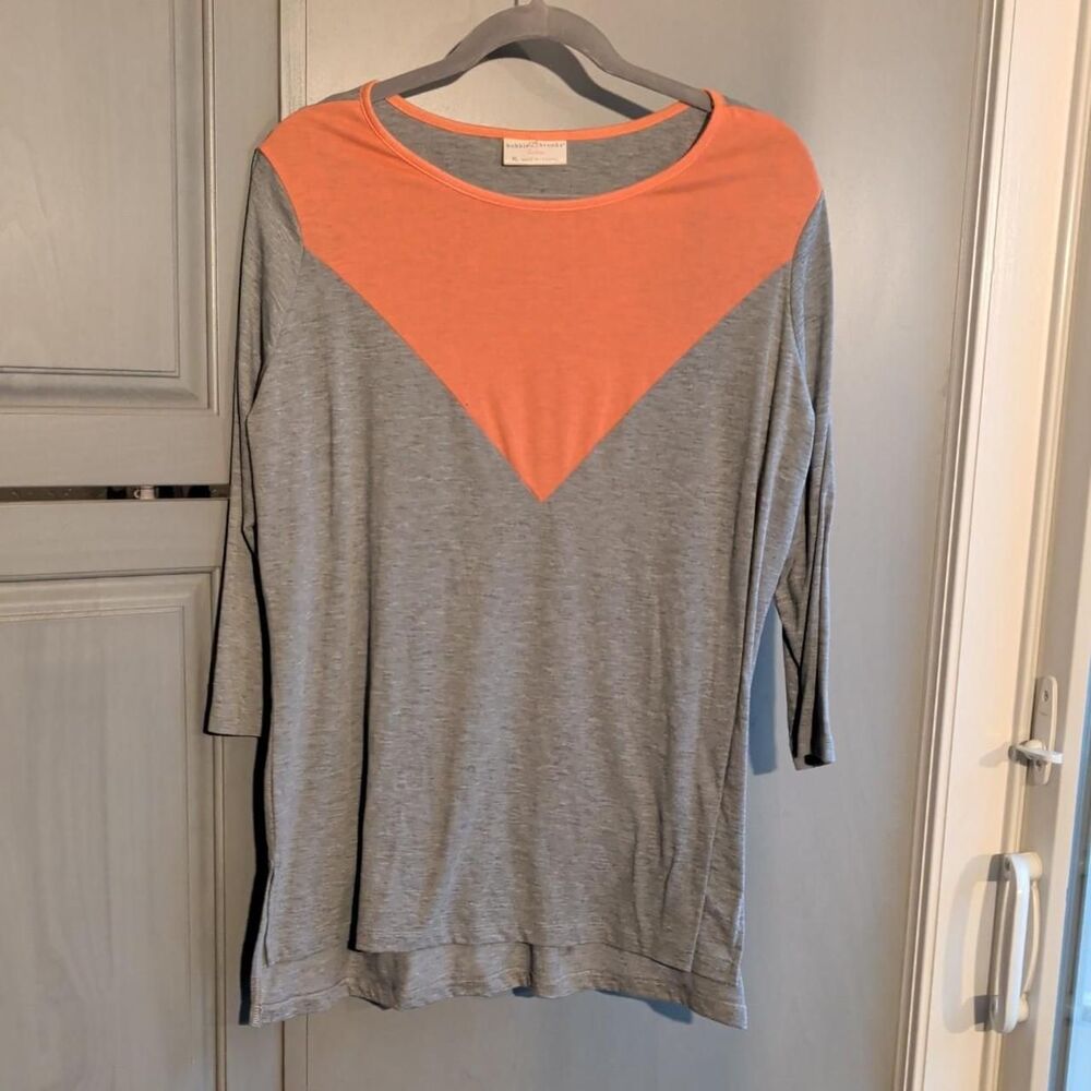 Bobbie-brooks Women's Grey and Orange Shirt